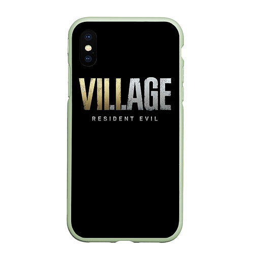 Чехол iPhone XS Max матовый Resident Evil Village / 3D-Салатовый – фото 1
