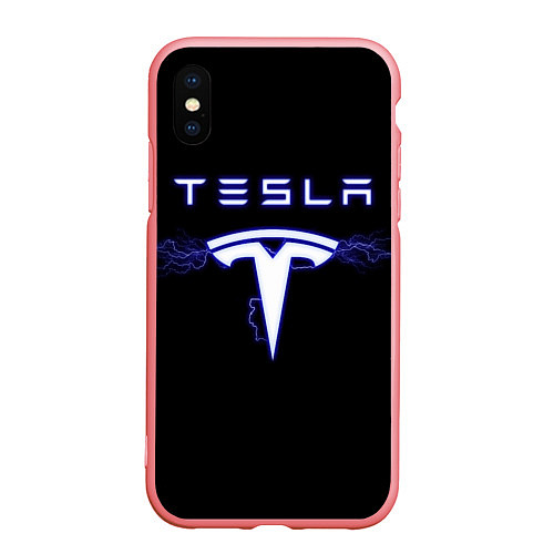 Чехол iPhone XS Max матовый TESLA / 3D-Баблгам – фото 1