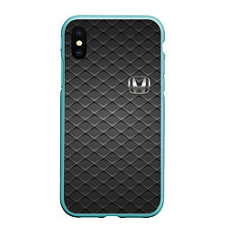 Чехол iPhone XS Max матовый ХОНДА HONDA, цвет: 3D-мятный