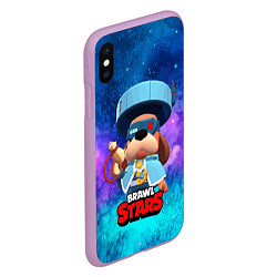 Чехол iPhone XS Max матовый Генерал Гавс brawl stars, цвет: 3D-сиреневый — фото 2