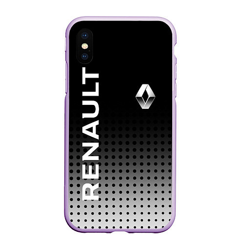 Чехол iPhone XS Max матовый Renault / 3D-Сиреневый – фото 1