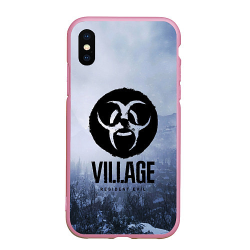 Чехол iPhone XS Max матовый RESIDENT EVIL : VILLAGE / 3D-Розовый – фото 1