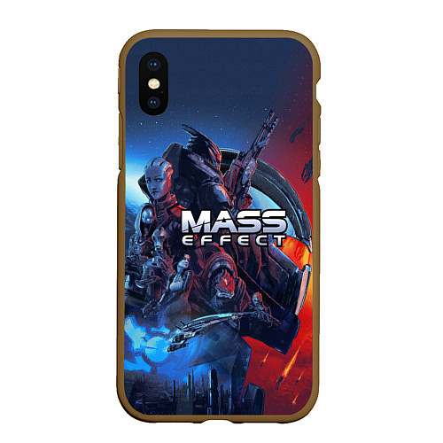 Чехол iPhone XS Max матовый Mass EFFECT Legendary ed / 3D-Коричневый – фото 1