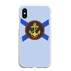 Чехол iPhone XS Max матовый Морская пехота, цвет: 3D-белый
