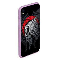 Чехол iPhone XS Max матовый Демон, цвет: 3D-сиреневый — фото 2