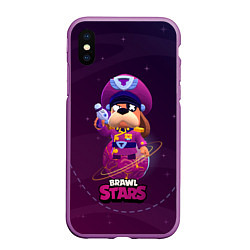 Чехол iPhone XS Max матовый Генерал Гавс brawl stars, цвет: 3D-фиолетовый