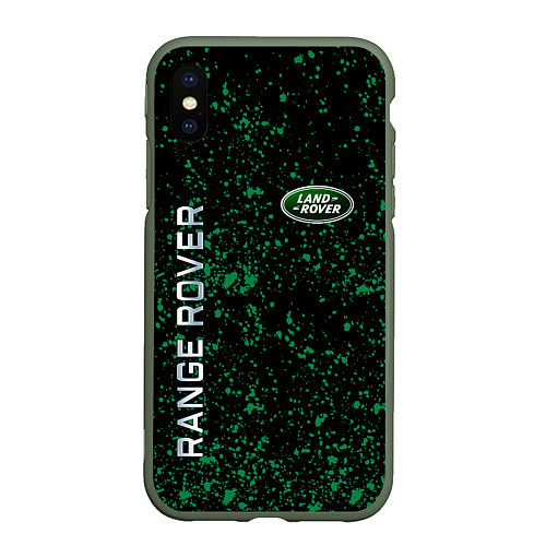 Чехол iPhone XS Max матовый LAND ROVER / 3D-Темно-зеленый – фото 1