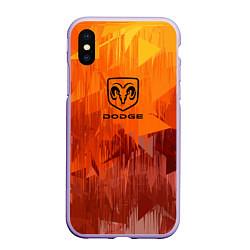 Чехол iPhone XS Max матовый Dodge, цвет: 3D-светло-сиреневый