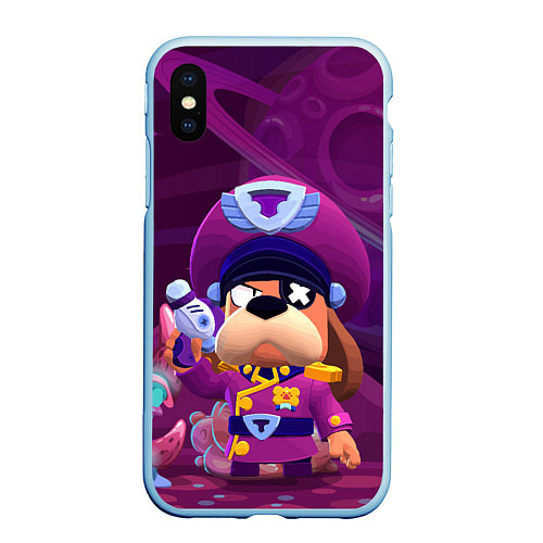 Чехол iPhone XS Max матовый Генерал Гавс brawl stars / 3D-Голубой – фото 1