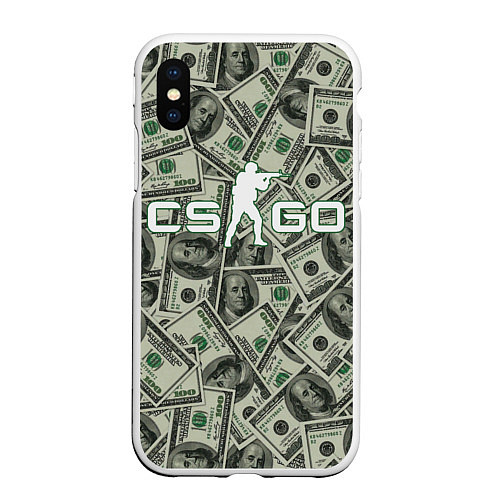 Чехол iPhone XS Max матовый CS:GO - Franklin Франклин / 3D-Белый – фото 1