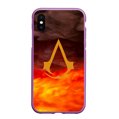 Чехол iPhone XS Max матовый Assassin’s Creed / 3D-Фиолетовый – фото 1