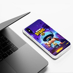 Чехол iPhone XS Max матовый Генерал Гавс brawl stars, цвет: 3D-белый — фото 2