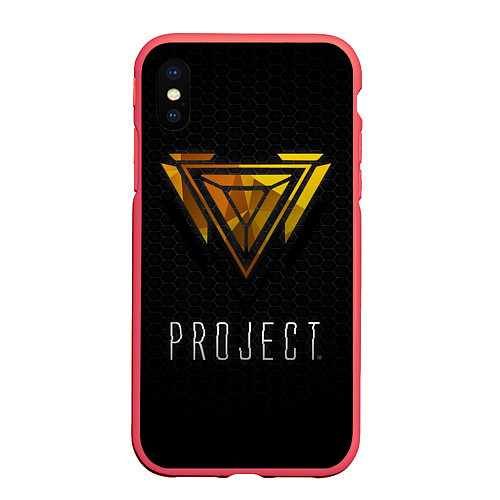 Чехол iPhone XS Max матовый Project / 3D-Красный – фото 1