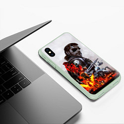 Чехол iPhone XS Max матовый Metal Gear, цвет: 3D-салатовый — фото 2