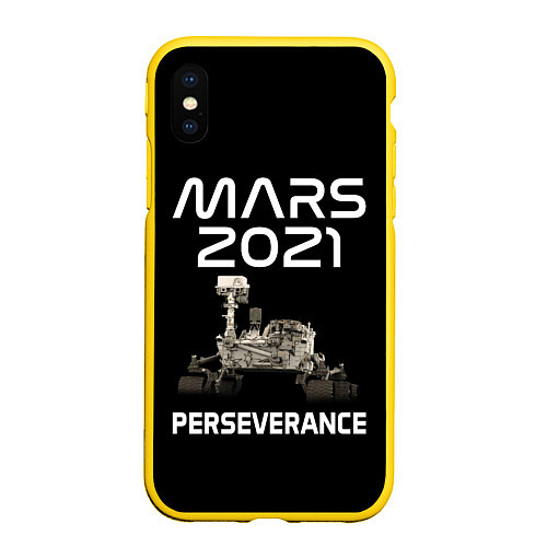 Чехол iPhone XS Max матовый Perseverance / 3D-Желтый – фото 1