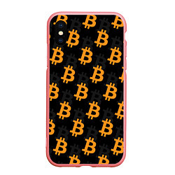 Чехол iPhone XS Max матовый БИТКОИН BITCOIN