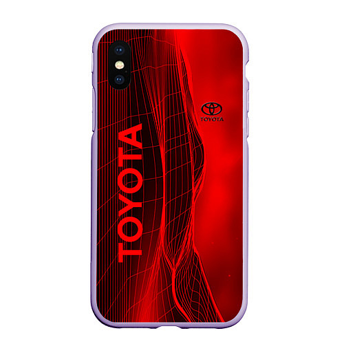 Чехол iPhone XS Max матовый Toyota / 3D-Светло-сиреневый – фото 1