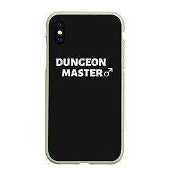 Чехол iPhone XS Max матовый Dungeon Master, цвет: 3D-салатовый