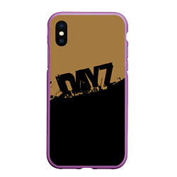 Чехол iPhone XS Max матовый DayZ, цвет: 3D-фиолетовый