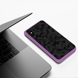 Чехол iPhone XS Max матовый СПЕЦ КАМУФЛЯЖ, цвет: 3D-фиолетовый — фото 2
