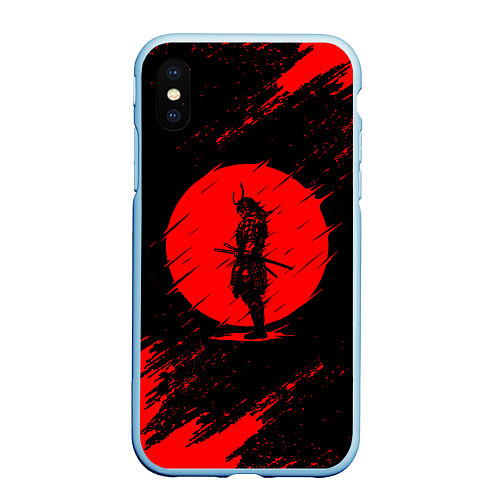 Чехол iPhone XS Max матовый САМУРАИ SAMURAI / 3D-Голубой – фото 1