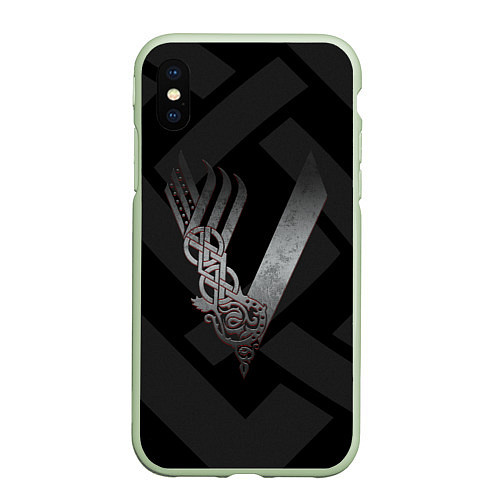 Чехол iPhone XS Max матовый ВИКИНГИ VIKINGS V / 3D-Салатовый – фото 1