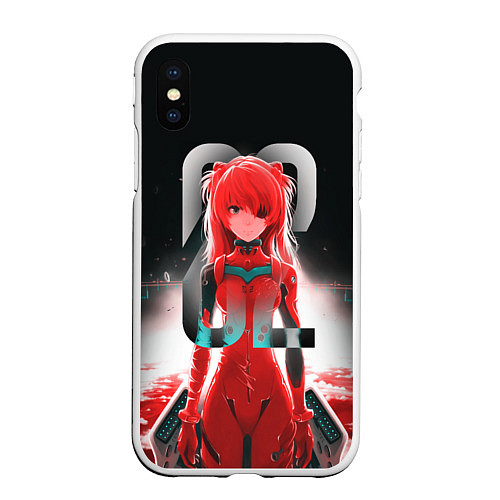 Чехол iPhone XS Max матовый Asuka Langley / 3D-Белый – фото 1