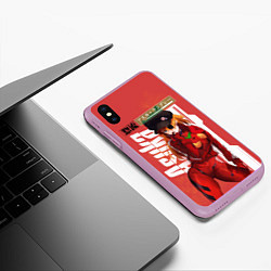 Чехол iPhone XS Max матовый Asuka, цвет: 3D-сиреневый — фото 2