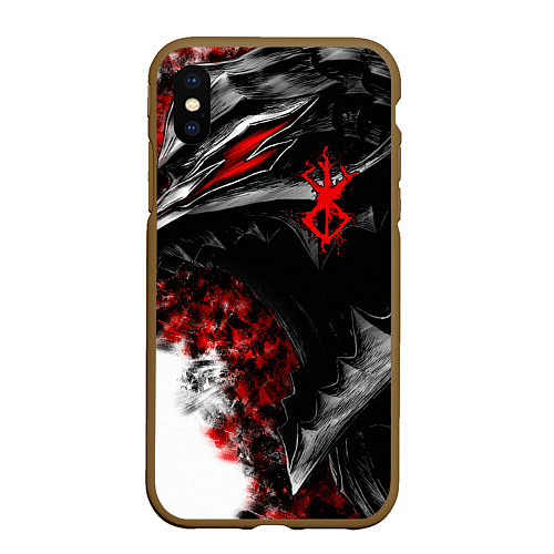 Чехол iPhone XS Max матовый BERSERK БЕРСЕРК / 3D-Коричневый – фото 1