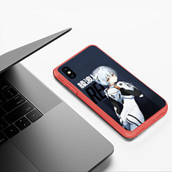 Чехол iPhone XS Max матовый Rei Eva-00, цвет: 3D-красный — фото 2