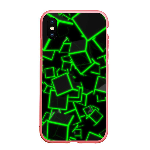 Чехол iPhone XS Max матовый Cyber cube / 3D-Баблгам – фото 1