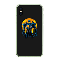 Чехол iPhone XS Max матовый Titan Avenger, цвет: 3D-салатовый