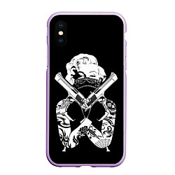 Чехол iPhone XS Max матовый GANGSTA MARILYN, цвет: 3D-сиреневый