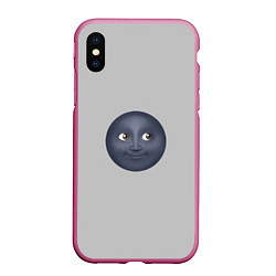 Чехол iPhone XS Max матовый Темная луна, цвет: 3D-малиновый