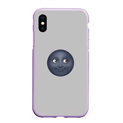 Чехол iPhone XS Max матовый Темная луна, цвет: 3D-сиреневый