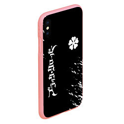 Чехол iPhone XS Max матовый Черный клевер, цвет: 3D-баблгам — фото 2