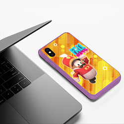 Чехол iPhone XS Max матовый FALL GUYS Щелкунчик, цвет: 3D-фиолетовый — фото 2