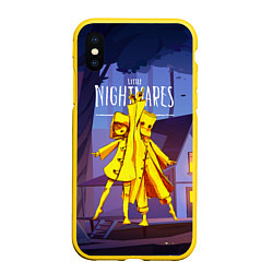 Чехол iPhone XS Max матовый Little Nightmares 2, цвет: 3D-желтый