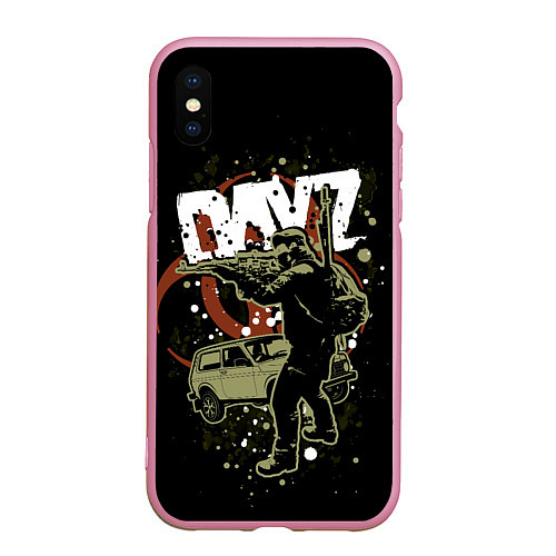 Чехол iPhone XS Max матовый DayZ / 3D-Розовый – фото 1