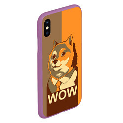 Чехол iPhone XS Max матовый Doge Wow, цвет: 3D-фиолетовый — фото 2