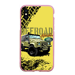 Чехол iPhone XS Max матовый LAND ROVER, цвет: 3D-розовый