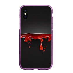 Чехол iPhone XS Max матовый Разрезанный, цвет: 3D-фиолетовый