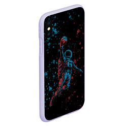 Чехол iPhone XS Max матовый Space Dank, цвет: 3D-светло-сиреневый — фото 2