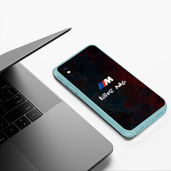 Чехол iPhone XS Max матовый BMW M AMG Killer, цвет: 3D-мятный — фото 2