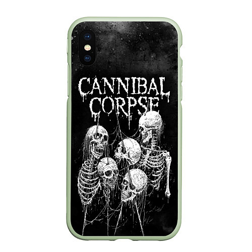 Чехол iPhone XS Max матовый Cannibal Corpse / 3D-Салатовый – фото 1