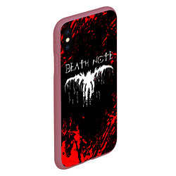 Чехол iPhone XS Max матовый DEATH NOTE ТЕТРАДЬ СМЕРТИ, цвет: 3D-малиновый — фото 2