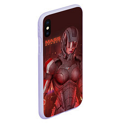 Чехол iPhone XS Max матовый Mass Effect, цвет: 3D-светло-сиреневый — фото 2