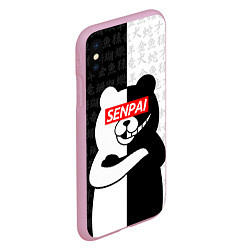 Чехол iPhone XS Max матовый MONOKUMA МОНОКУМА, цвет: 3D-розовый — фото 2