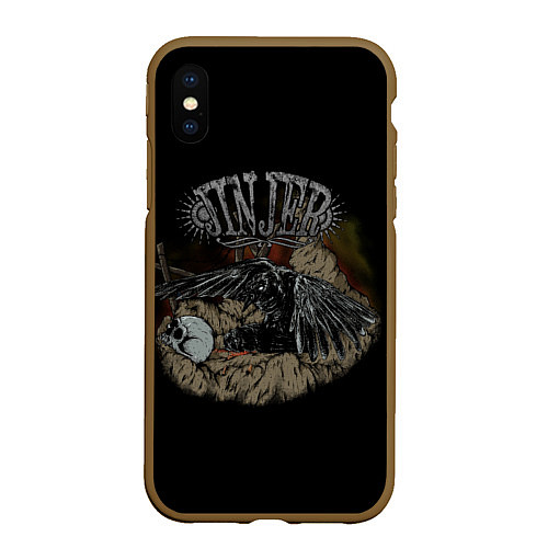 Чехол iPhone XS Max матовый Jinjer metal band / 3D-Коричневый – фото 1