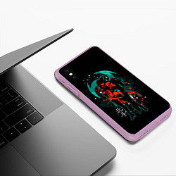 Чехол iPhone XS Max матовый GENSHIN IMPACT, БЭЙ ДОУ, цвет: 3D-сиреневый — фото 2